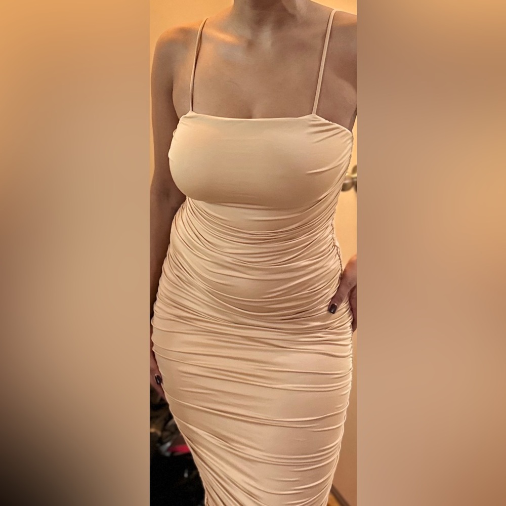 Beautiful beige midi dress
